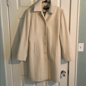 Jones New York Cream Button Up Coat